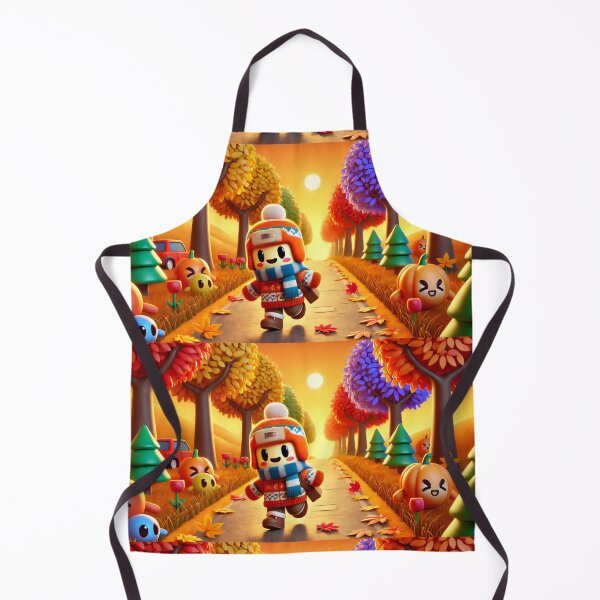 Item preview, Autumn-Themed Design Featuring A Brawl Stars Character In Winter Clothing Walking Through A Vibrant Fall Landscape - Original Concept Design designed and sold by HAYKA PRIME SHOP MARKET PLACE.