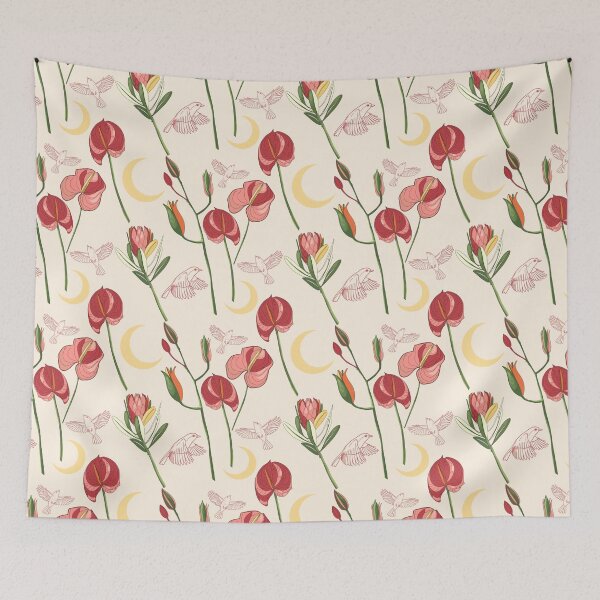 Item preview, Colorful Floral Repeating Pattern Illustration for Home Decor designed and sold by Pandositive.