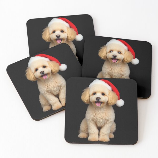 Item preview, Merry Christmas Poodle with Santa hat  designed and sold by Kaleddis.