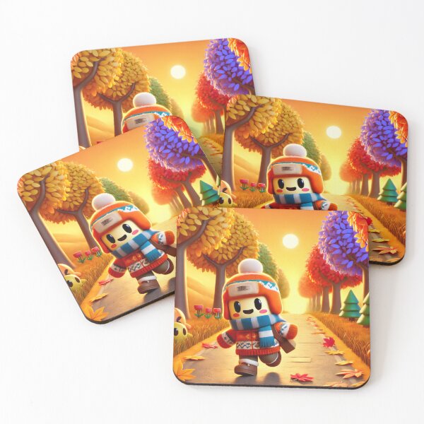 Item preview, Autumn-Themed Design Featuring A Brawl Stars Character In Winter Clothing Walking Through A Vibrant Fall Landscape - Original Concept Design designed and sold by HAYKA PRIME SHOP MARKET PLACE.