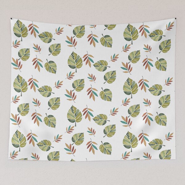 Item preview, Botanical leaf pattern in green and brown designed and sold by Shoot-The-Moon.
