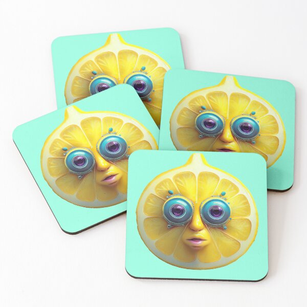Item preview, Lemon Face | Fruits Patterns | Fruit Creatures Collection designed and sold by monkeybusiness.pt.