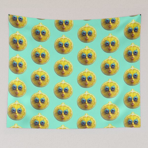 Item preview, Lemon Face | Fruits Patterns | Fruit Creatures Collection designed and sold by monkeybusiness.pt.