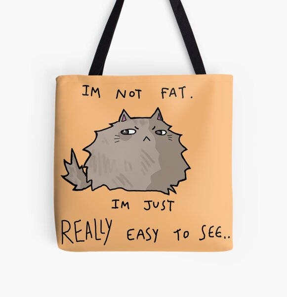 Vista previa del artículo con la obra «No soy un gato gordo», diseñado y vendido por ElsieCreates.