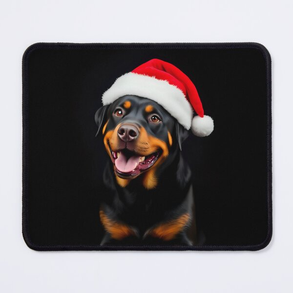 Item preview, Merry Christmas Rottweiler with Santa hat designed and sold by Kaleddis.