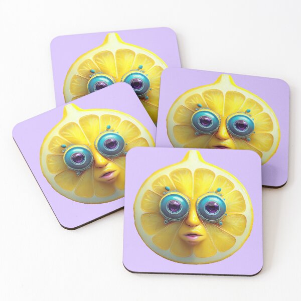 Item preview, Lemon Face | Fruits Patterns | Fruit Creatures Collection designed and sold by monkeybusiness.pt.