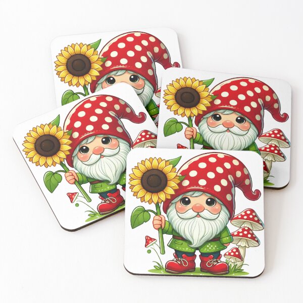 Item preview, Gnome with Sunflower and Red Hat designed and sold by lubushop1.