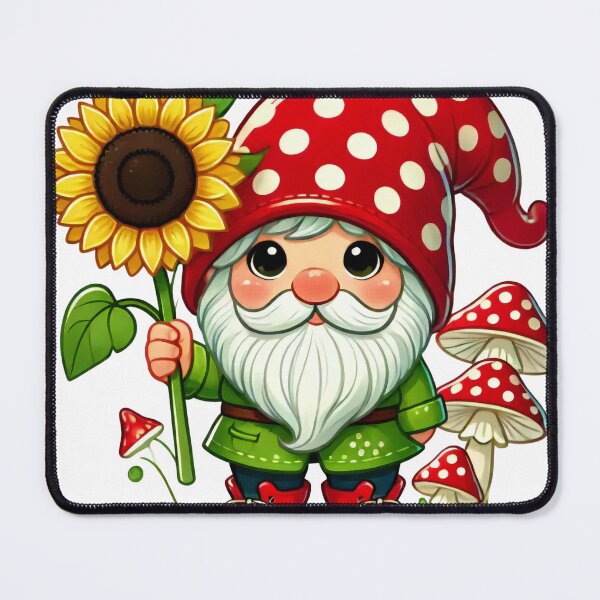 Item preview, Gnome with Sunflower and Red Hat designed and sold by lubushop1.