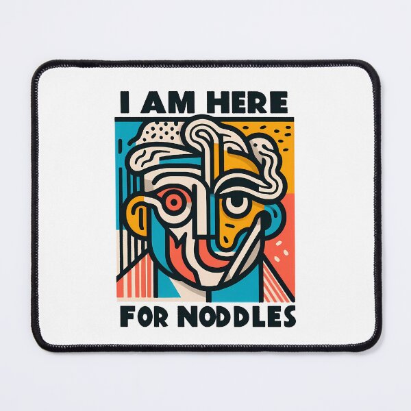 Item preview, I Am Here for Noodles – Minimalist Cubic Art Design designed and sold by OzzFrequency.