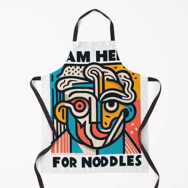 Item preview, I Am Here for Noodles – Minimalist Cubic Art Design designed and sold by OzzFrequency.