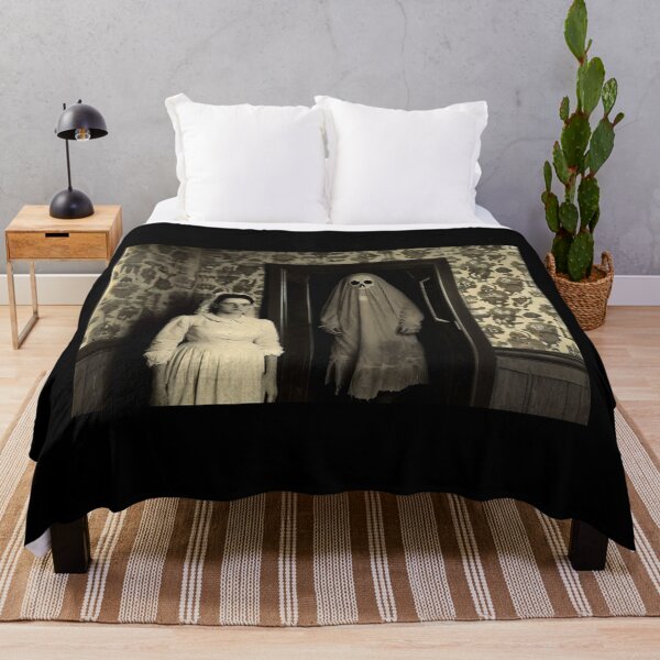 Item preview, Creepy Horror Ghost with a woman old vintage photograph haunted house designed and sold by Vintage Designs +.