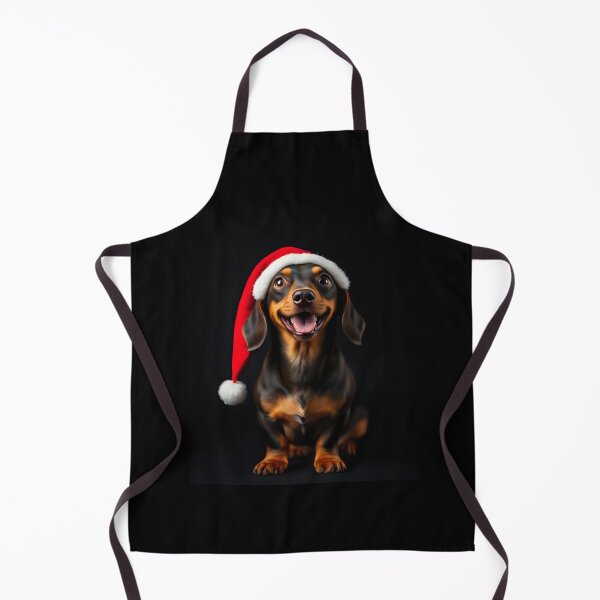 Item preview, Merry Christmas Dachshund with Santa hat designed and sold by Kaleddis.