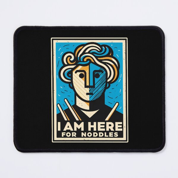 Item preview, I Am Here for Noodles – Minimalist Cubic Art Design designed and sold by OzzFrequency.
