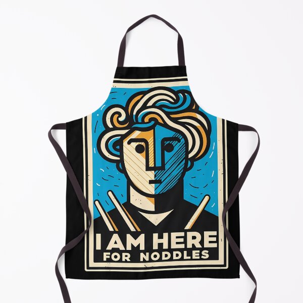 Item preview, I Am Here for Noodles – Minimalist Cubic Art Design designed and sold by OzzFrequency.