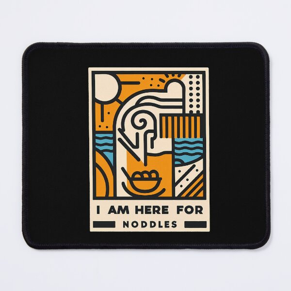 Item preview, I Am Here for Noodles – Minimalist Cubic Art Design designed and sold by OzzFrequency.