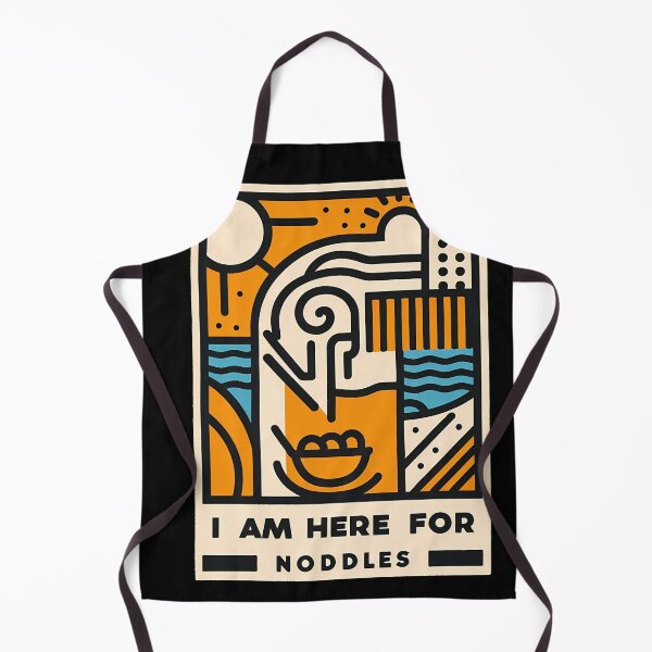 Item preview, I Am Here for Noodles – Minimalist Cubic Art Design designed and sold by OzzFrequency.