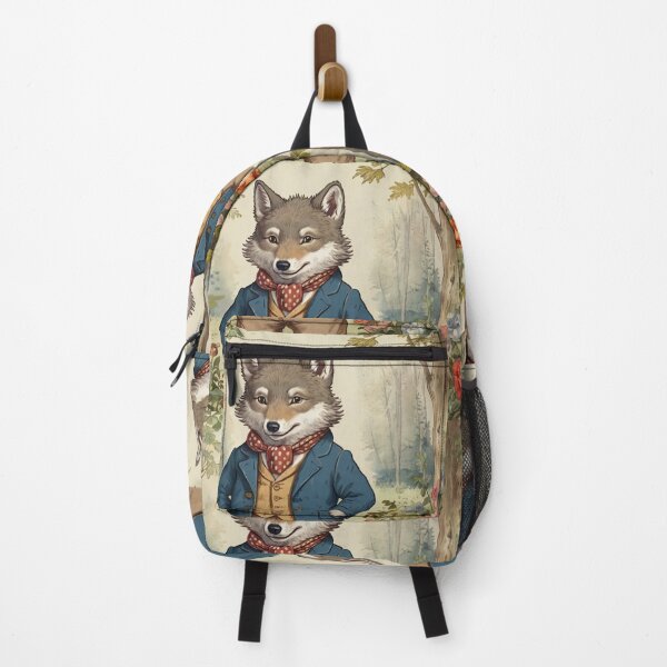 Item preview, Beatrix Potter Style cute Wilbur Wolf in the woods vintage illustration art designed and sold by Vintage Designs +.