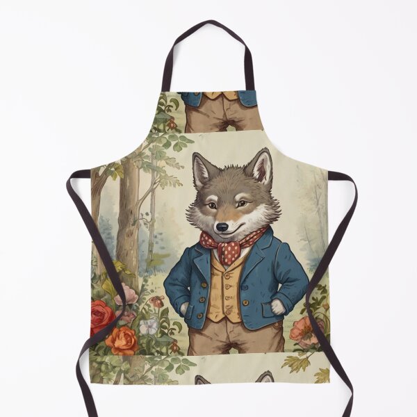 Item preview, Beatrix Potter Style cute Wilbur Wolf in the woods vintage illustration art designed and sold by Vintage Designs +.