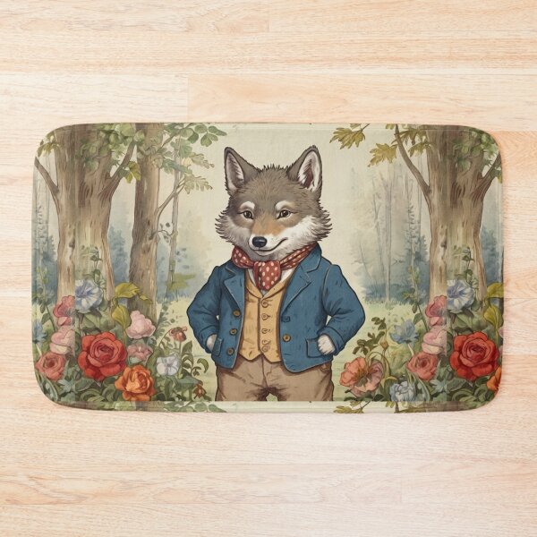 Item preview,  Beatrix Potter Style cute Wilbur Wolf in the woods vintage illustration art designed and sold by Vintage Designs +.