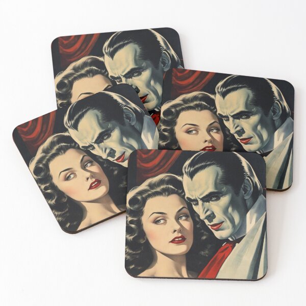 Item preview, Dracula and his bride Poster artwork designed and sold by Vintage Designs +.