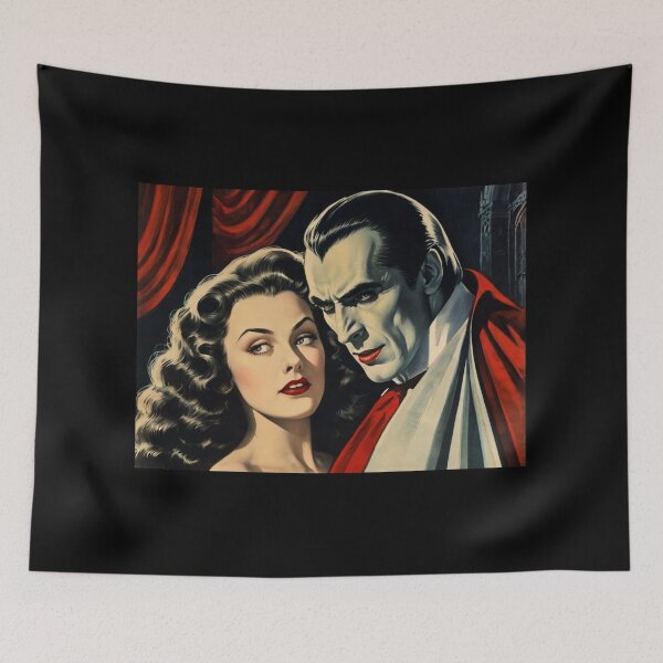 Item preview, Dracula and his bride Poster artwork designed and sold by Vintage Designs +.