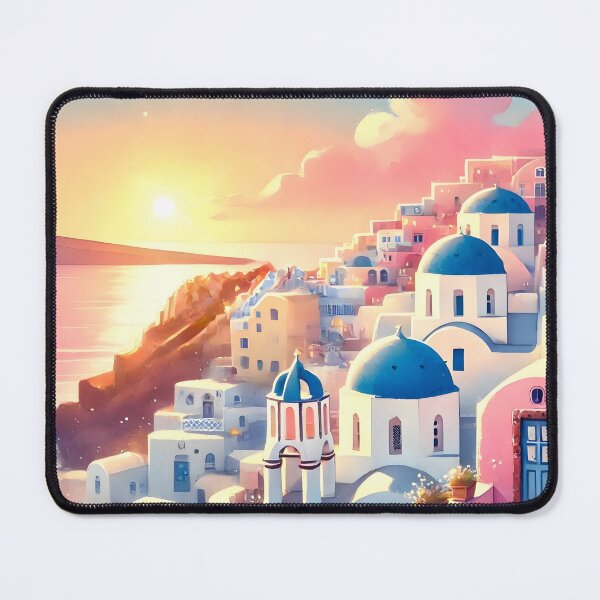 Item preview, Santorini Glowing in Shades of Pink designed and sold by unrealartwork.