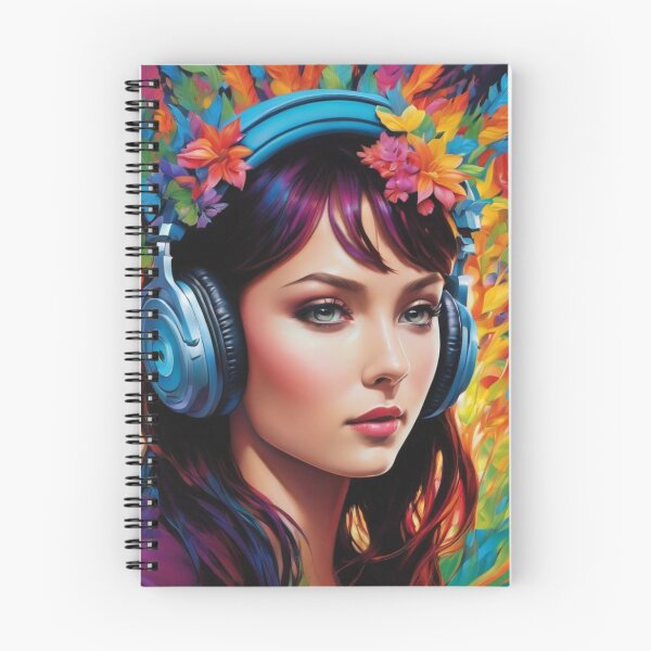 Artikelvorschau, Schönes Mädchen mit Headset entworfen und verkauft von CodingBee33.