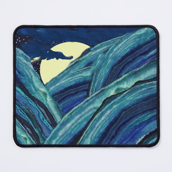 Item preview, Big blue stormy waves in night sky designed and sold by The Iconic Aussie.