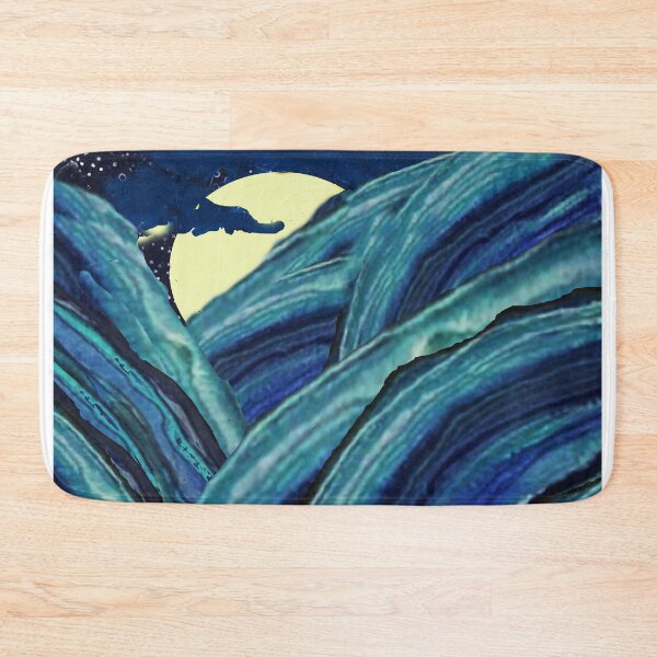 Item preview, Big blue stormy waves in night sky  designed and sold by The Iconic Aussie.
