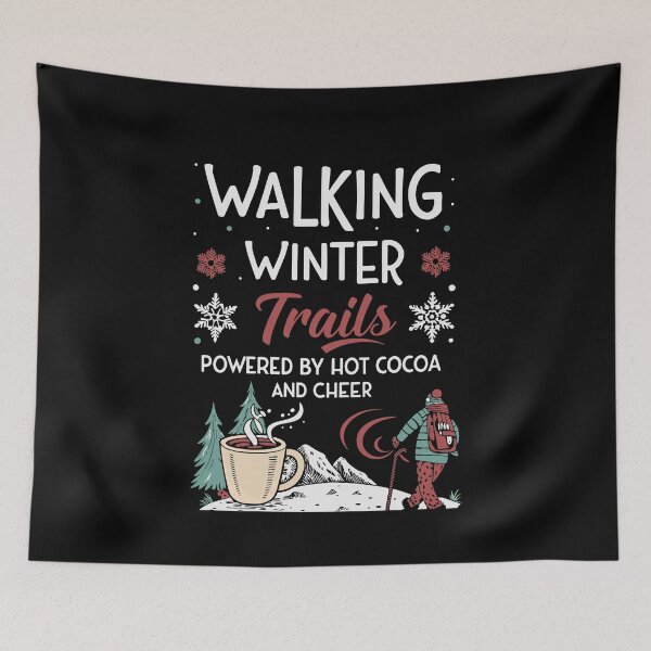 Item preview, Walking Winter Trails Powered By Hot Cocoa designed and sold by tmerchtrends.