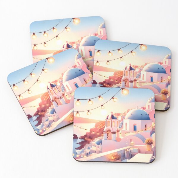 Item preview, Santorini: Where Sunsets and Lights Dance Together designed and sold by unrealartwork.