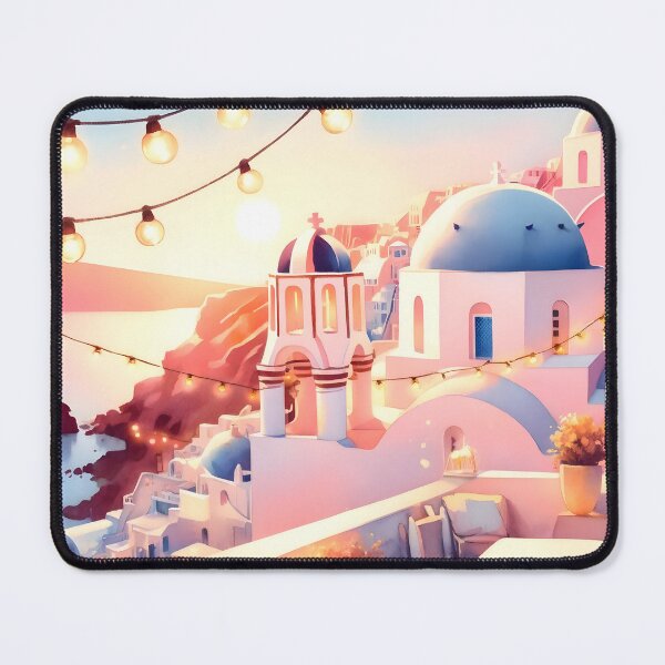 Item preview, Santorini: Where Sunsets and Lights Dance Together designed and sold by unrealartwork.