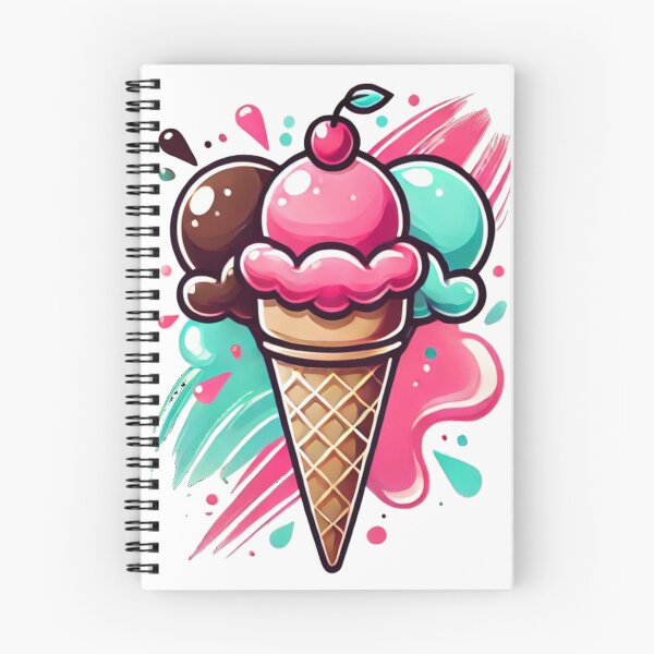 Item preview, Vibrant Triple Scoop Ice Cream Art - Fun Dessert Design designed and sold by Kashear.