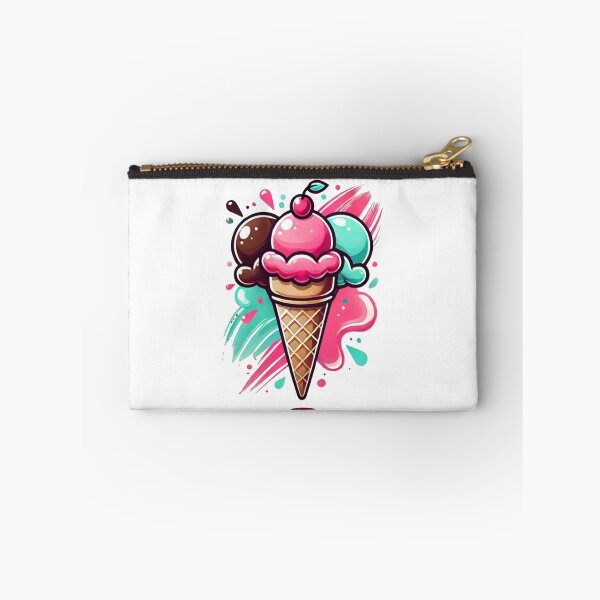 Item preview, Vibrant Triple Scoop Ice Cream Art - Fun Dessert Design designed and sold by Kashear.