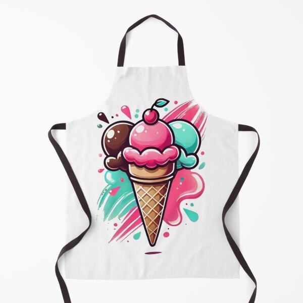 Item preview, Vibrant Triple Scoop Ice Cream Art - Fun Dessert Design designed and sold by Kashear.