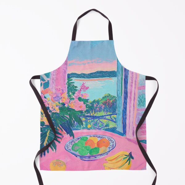 Item preview, Open Window Mediterranean Lake View Pink designed and sold by ArtHouseNiklas.
