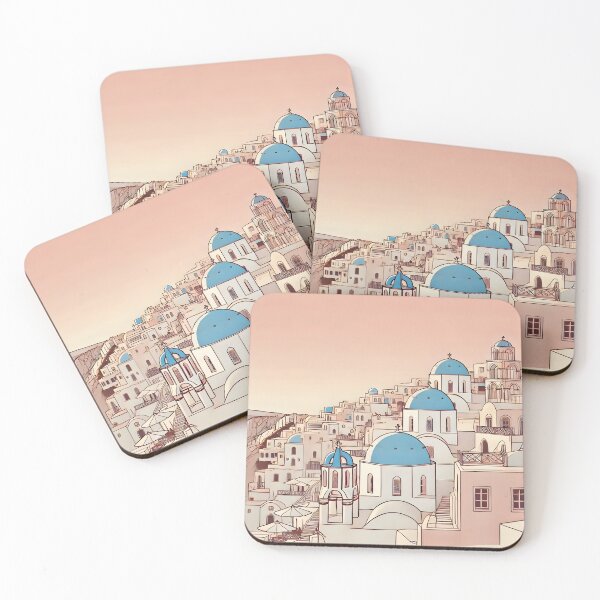 Item preview, Santorini Blushing in Shades of Pink designed and sold by unrealartwork.