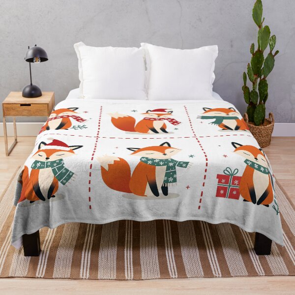 Item preview, Christmas Foxes Chequerboard designed and sold by Foxx-One.