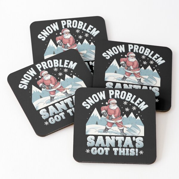 Item preview, Snow Problem, Santa's Got This – Funny Christmas Shoveling Design designed and sold by FocusedPatterns.