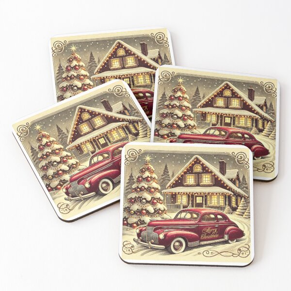 Item preview, Merry Christmas Charming Cottage Christmas Scene Card designed and sold by The Art of Kkatarynka.
