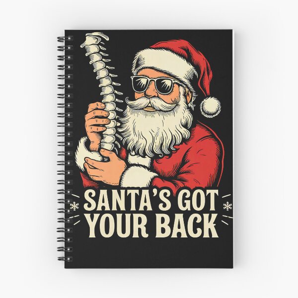 Item preview, Santa's Got Your Back - Funny Vintage Christmas Spine Design designed and sold by FocusedPatterns.