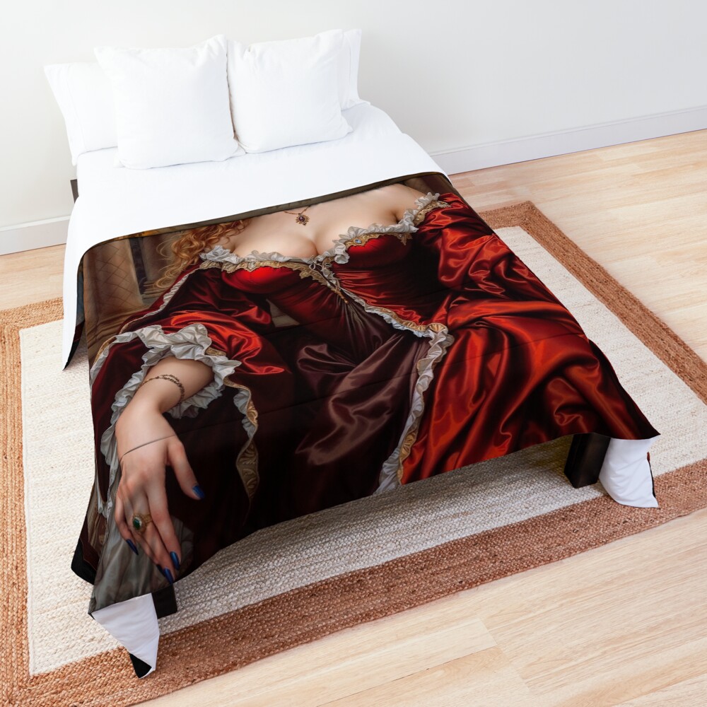 Claudia Gianna Is A Timeless Beauty Of Elegance And Grace Amidst Classical Grandeur AI Concept Art by Xzendor7 3 Claudia Gianna Is A Timeless Beauty Of Elegance And Grace Amidst Classical Grandeur Alluring AI Concept Art by Xzendor7 Decorative Art Print Comforter