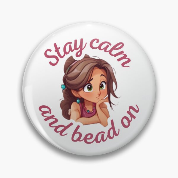 Item preview, Stay Calm and Bead On - Beader Sticker Gift designed and sold by NikoBeadsUA.