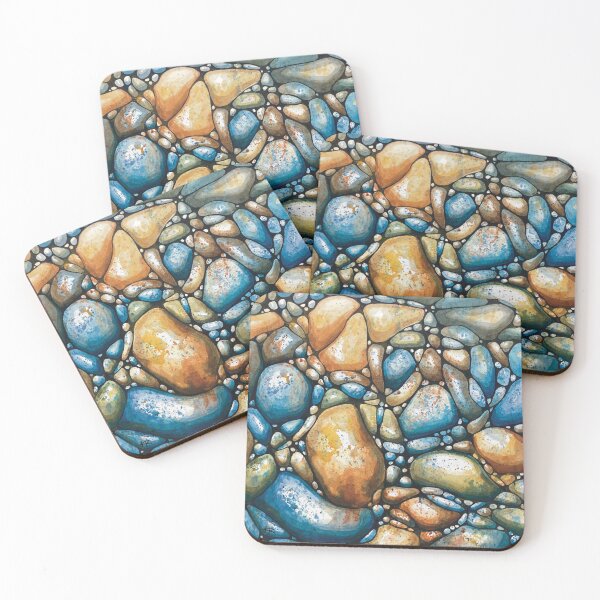 Item preview, Watercolor Abstract Rocks Painting - original by Krista Robertson designed and sold by Krista Robertson.