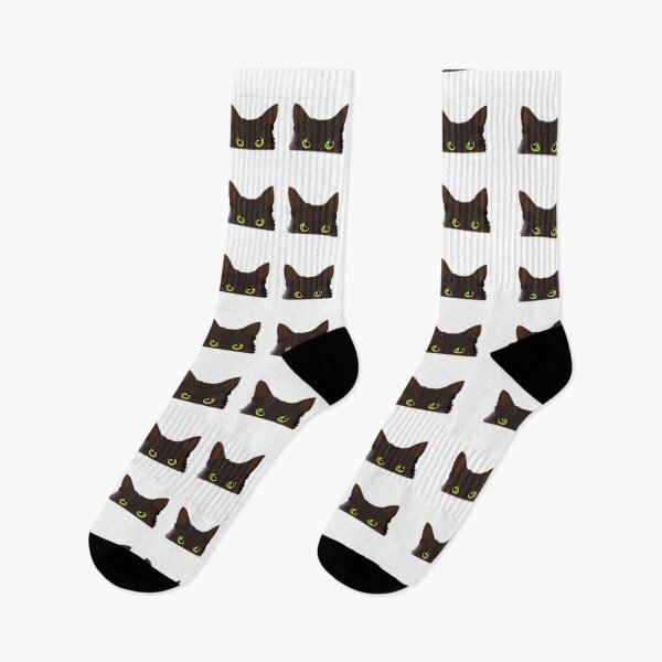 Item preview, Funny illustration of three black cats with big green-yellow eyes – Original design for cat lovers and creative gift ideas designed and sold by Nadja Leutloff.