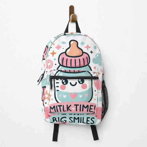 Item preview, Milk Time Big Smiles Cute Bottle Art designed and sold by PixelMuse2024.