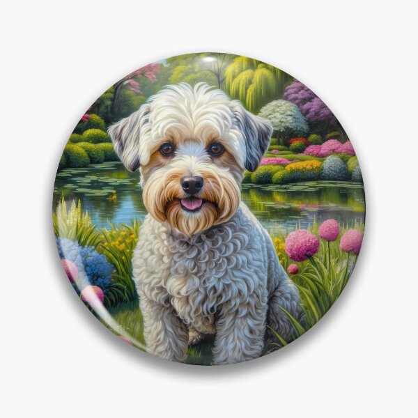 Item preview, Olly Cream Schnoodle Dog Portrait Painting designed and sold by Heart and Soul Studio.