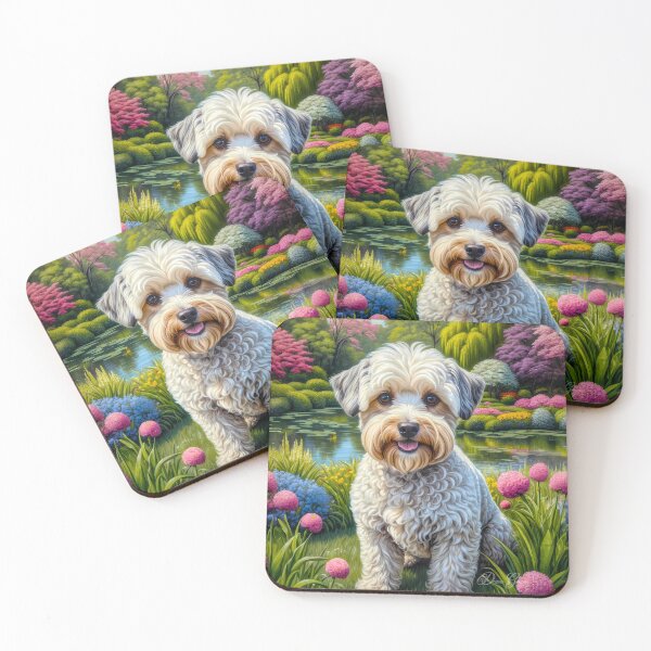 Item preview, Olly Cream Schnoodle Dog Portrait Painting designed and sold by Heart and Soul Studio.