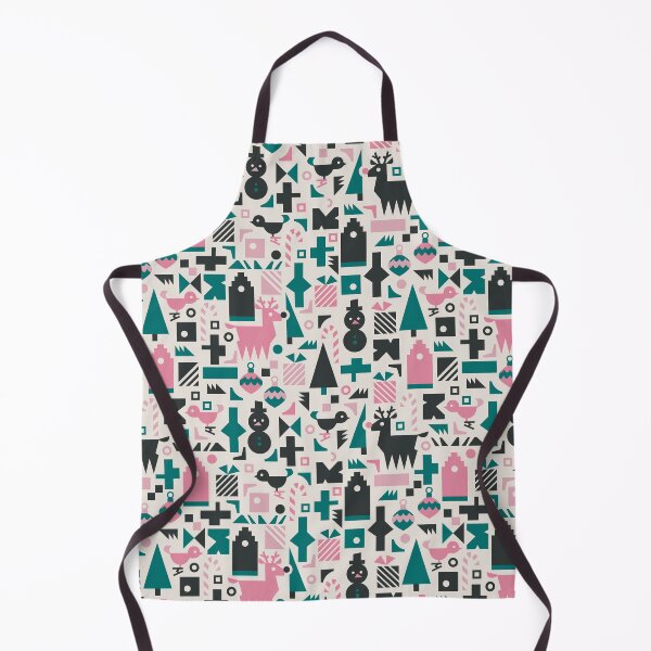 Item preview, Geo Cute Christmas l Pink Forest Green designed and sold by cathyvandelaak.