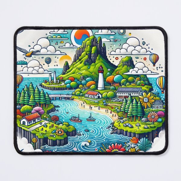 Item preview, A Map of Jeju Island Memories designed and sold by unrealartwork.